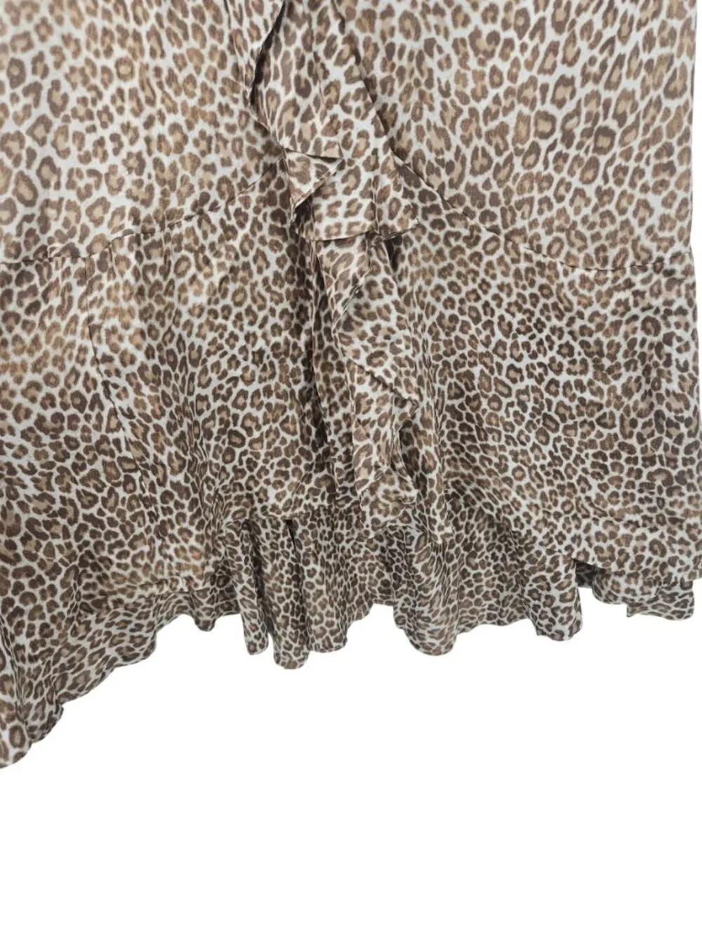J. Crew One Shoulder Ruffle Hem Maxi Dress In Leopard Women's Size 2 NEW Preppy